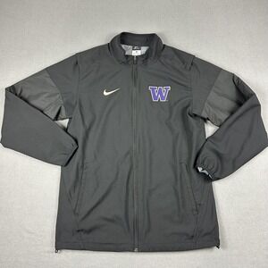 Washington Huskies Jacket Mens Medium Black NCAA‎ Football Nike Dri Fit